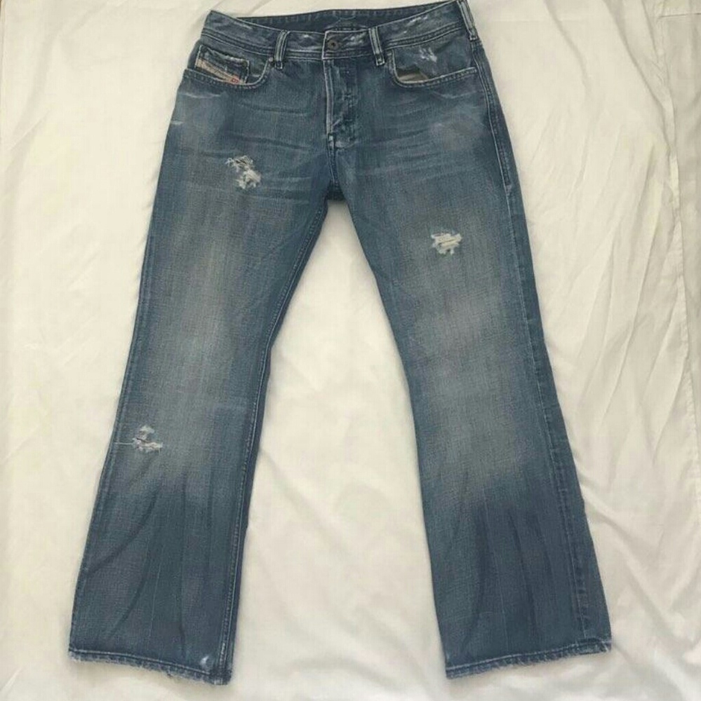 Men’s Retro Distressed Diesel Jeans 33x30
